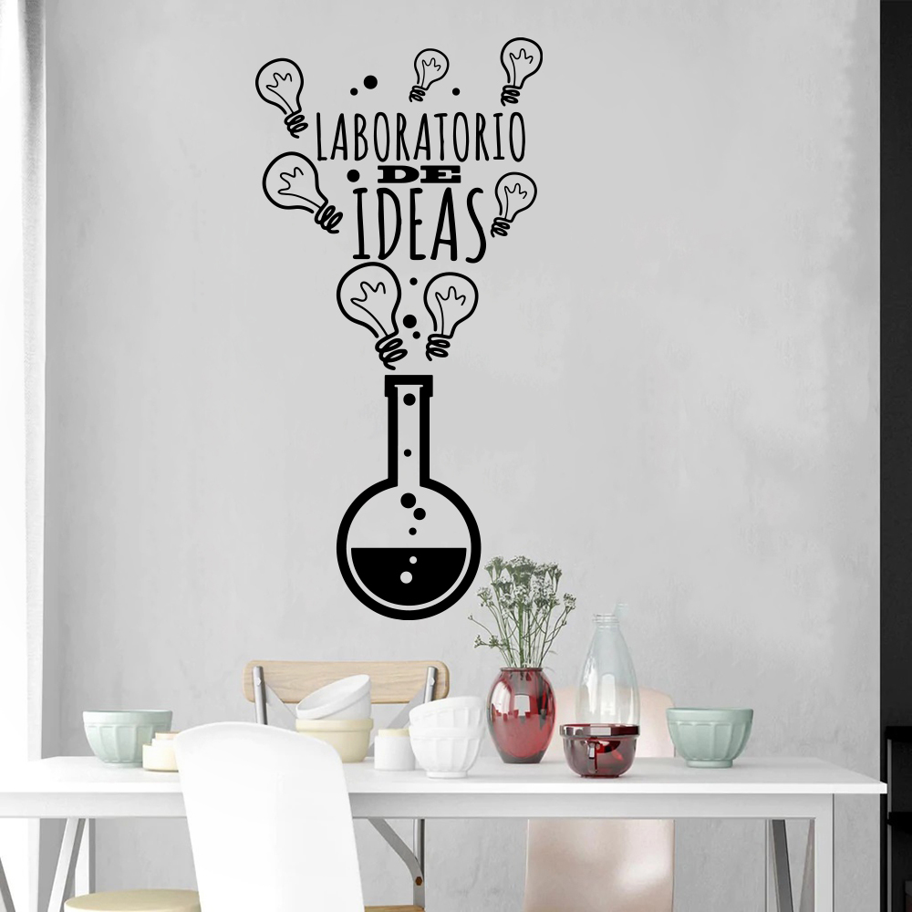 Lighting Home Decor Ideas - Autocollant mural ampoule espagnole, laboratoire d'idées,