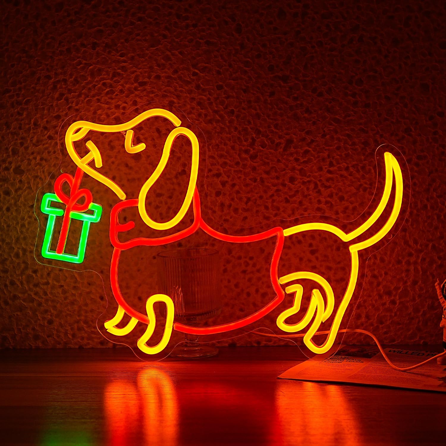 Lighting Home Decor Ideas - Enseigne au néon teckel à intensité