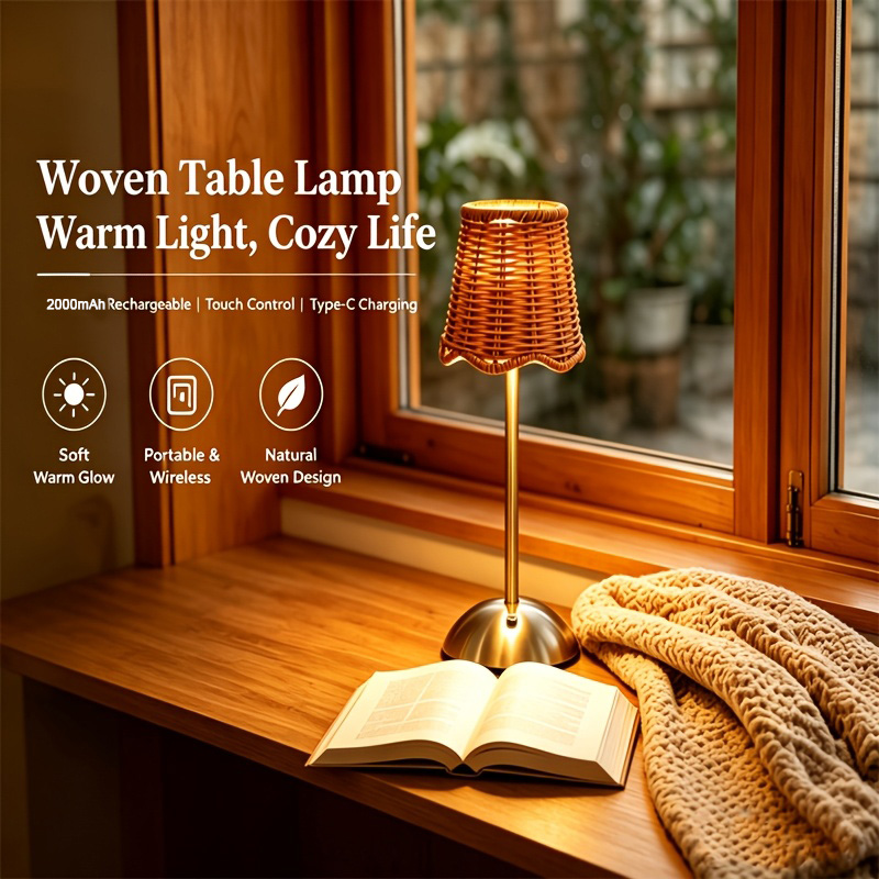 Home Lighting And Decor - Lampe de table artistique en rotin
