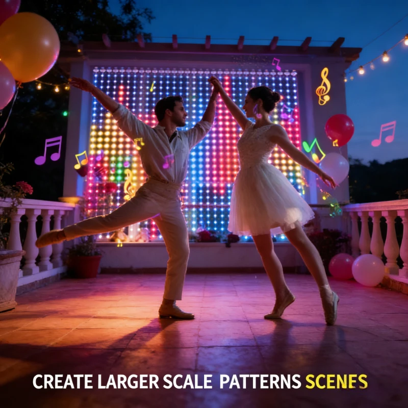 Lighting Decor Wedding - Rideaux lumineux intelligents 400LED, guirlandes lumineuses