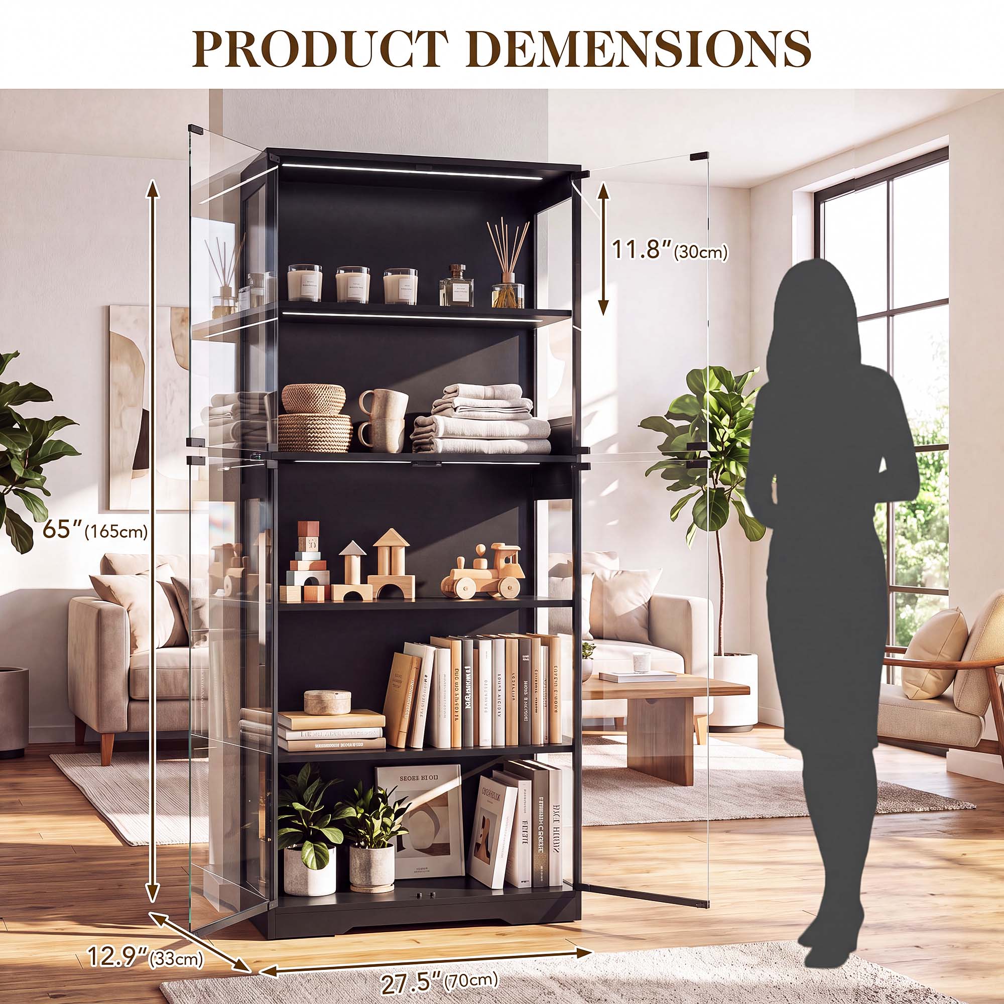 TCGBKAF Vitrine à 5 niveaux av - Home Lighting And Decor avis et prix