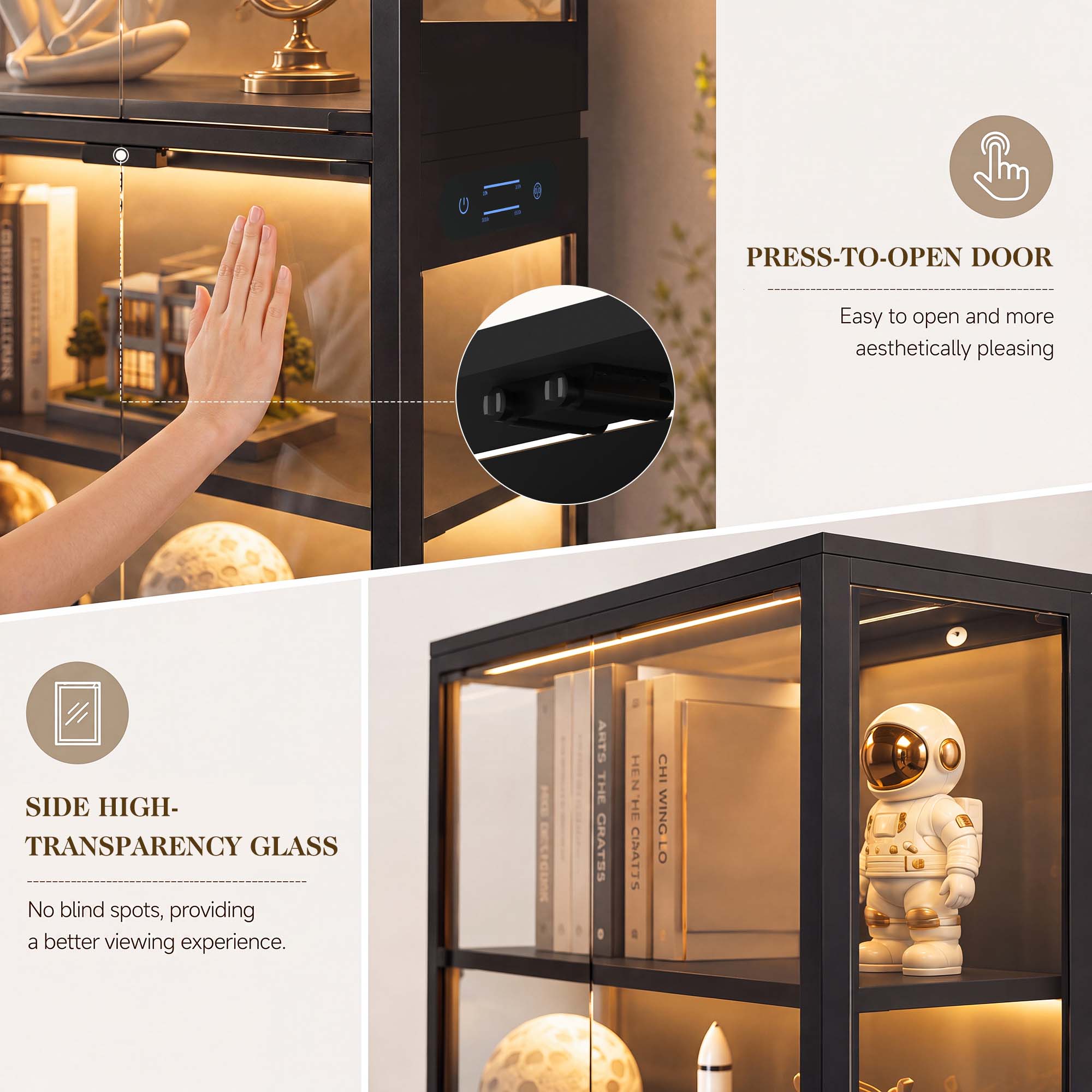 TCGBKAF Vitrine à 5 niveaux av - Home Lighting And Decor avis et prix
