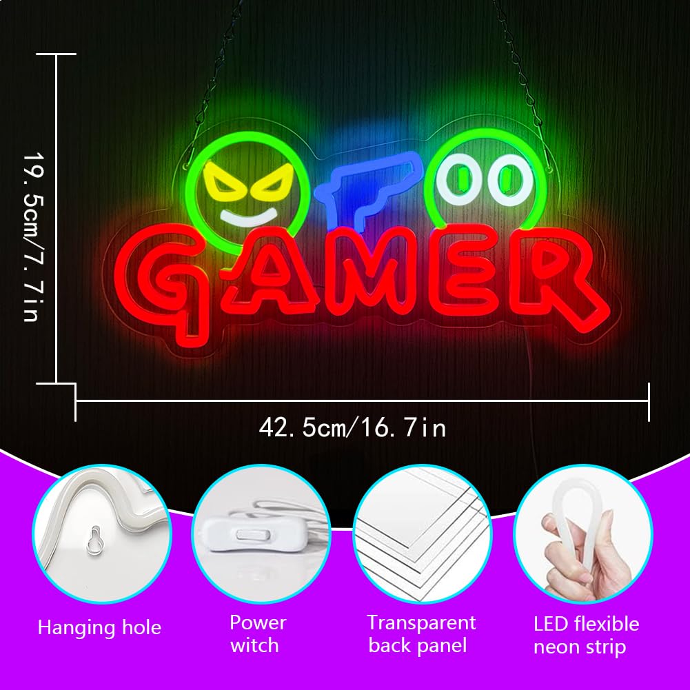 Enseigne néon LED Gamer, Lampe - Lighting Decor Wedding avis et prix