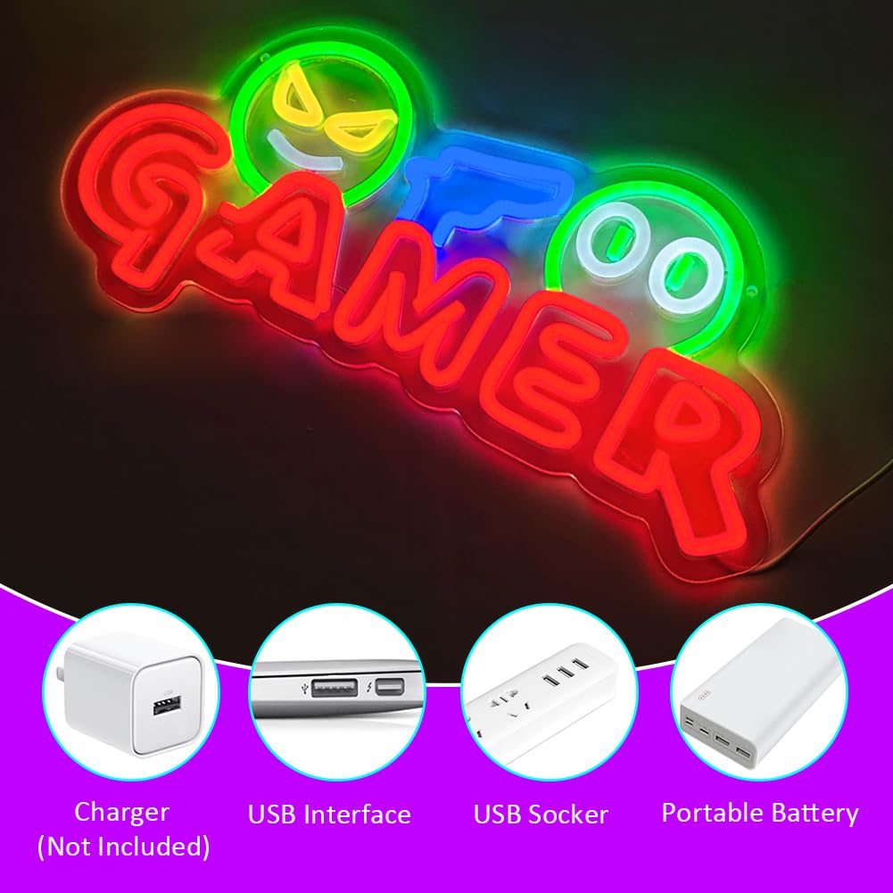 Enseigne néon LED Gamer, Lampe - Lighting Decor Wedding avis et prix