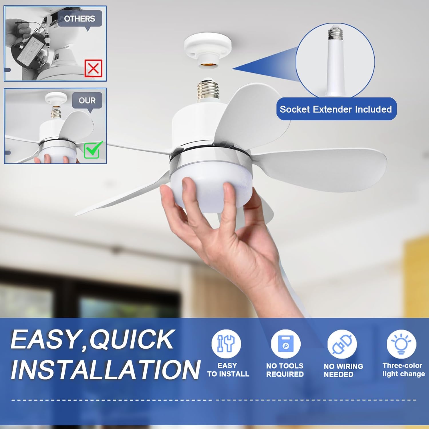 Ventilateur de plafond avec té - Lighting Decor For Room avis et prix