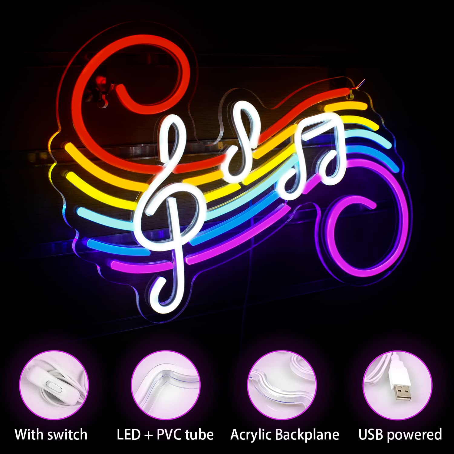 Enseigne néon notes de musique - Lighting Decor Wedding avis et prix