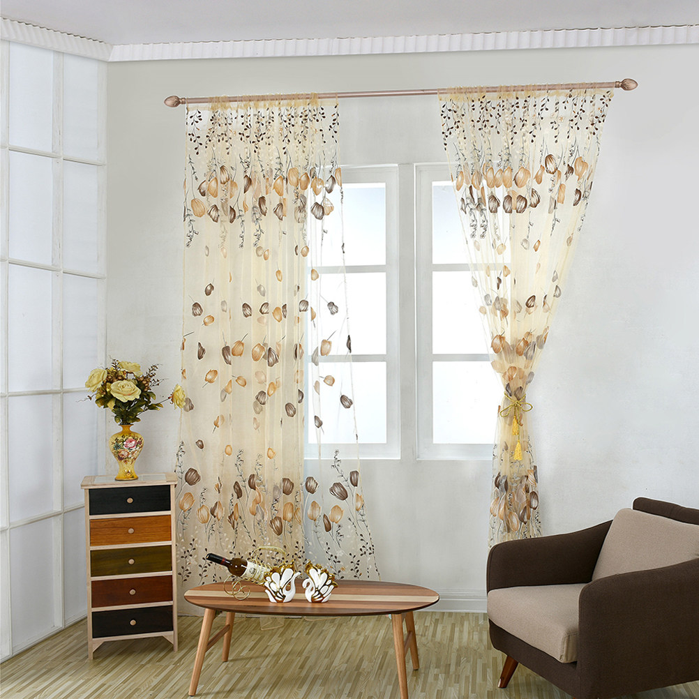 Rideaux Voile Tulipe 100x200cm - Kitchen Decor Lighting avis et prix