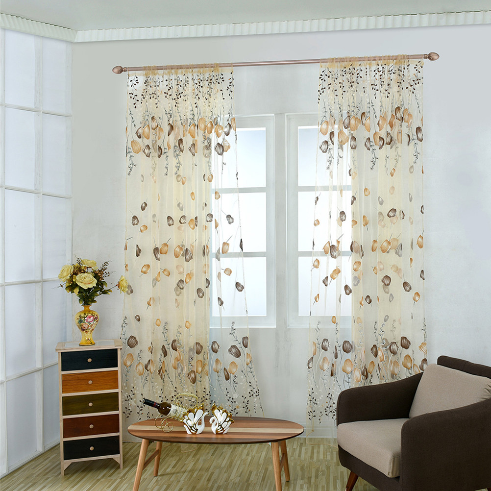 Rideaux Voile Tulipe 100x200cm - Kitchen Decor Lighting avis et prix