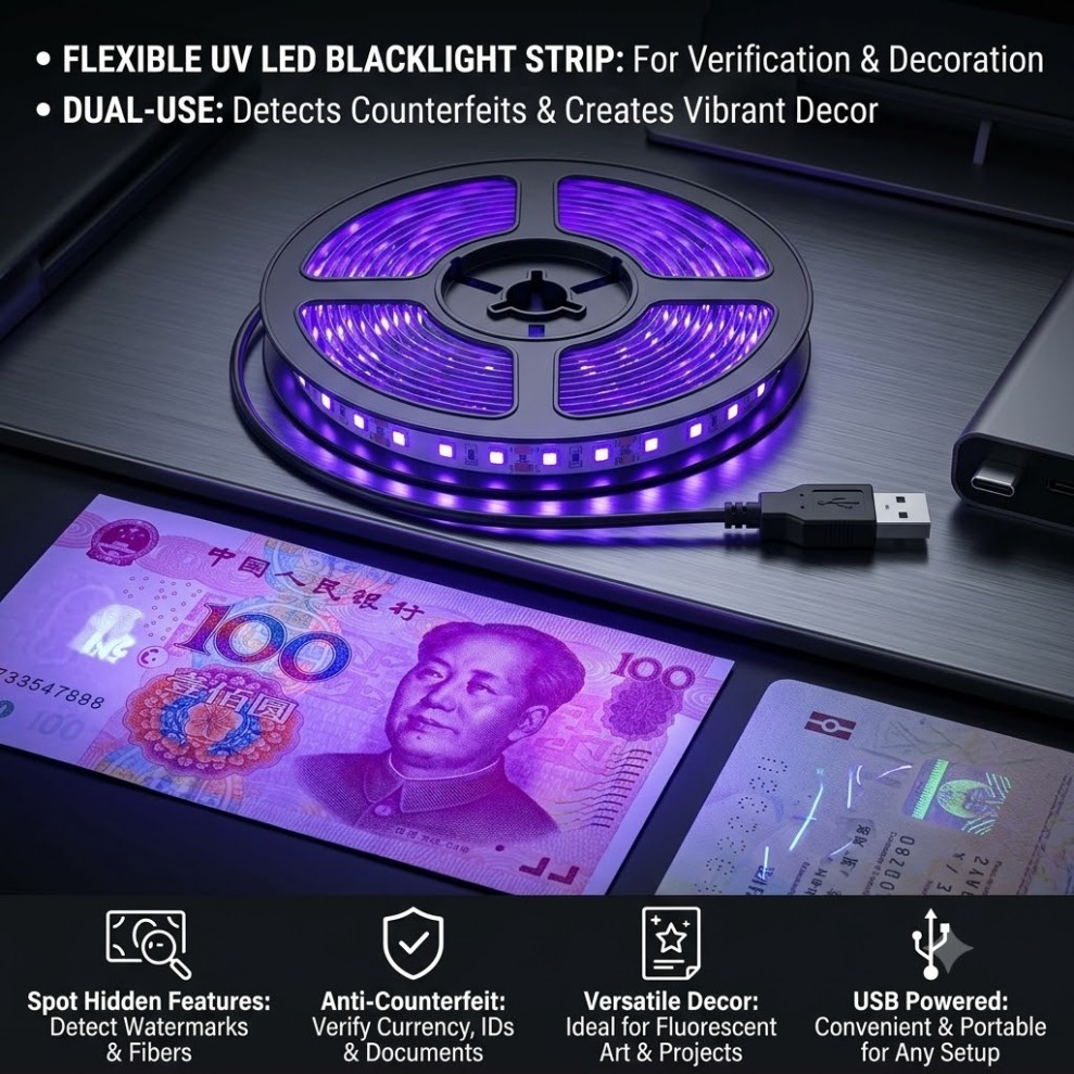 Bande LED UV SMD2835 DC5V 395- - Decor Lighting Hours avis et prix