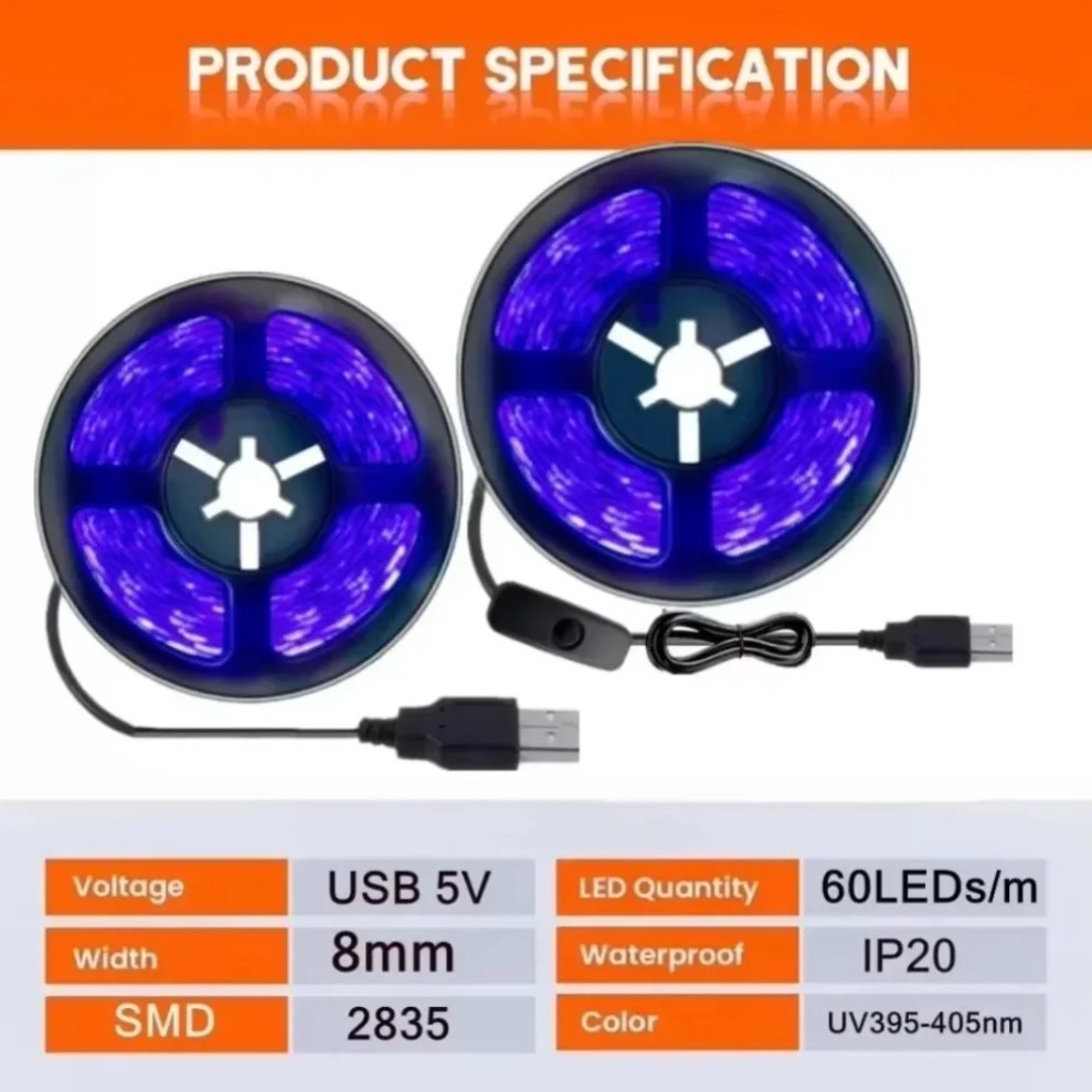 Bande LED UV SMD2835 DC5V 395- - Decor Lighting Hours avis et prix