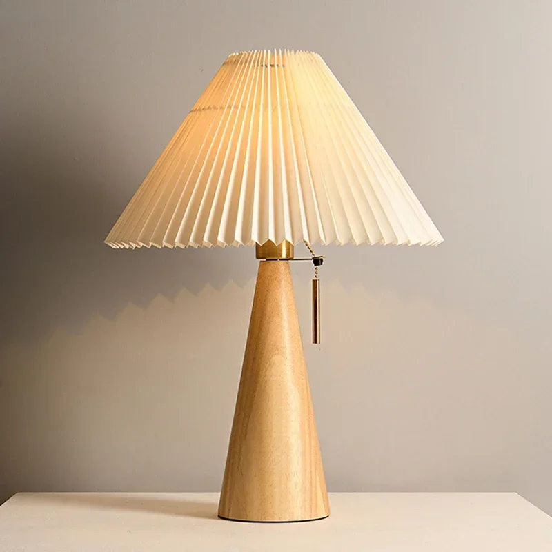 Lampe de table plissée rétro,  - Lighting Decor For Bedroom avis et prix