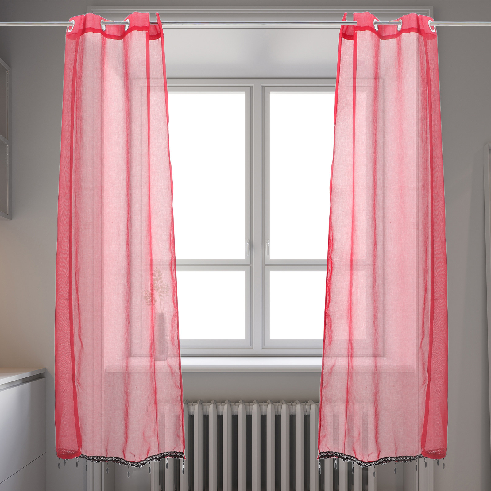 2 rideaux transparents de Noël - Kitchen Decor Lighting avis et prix
