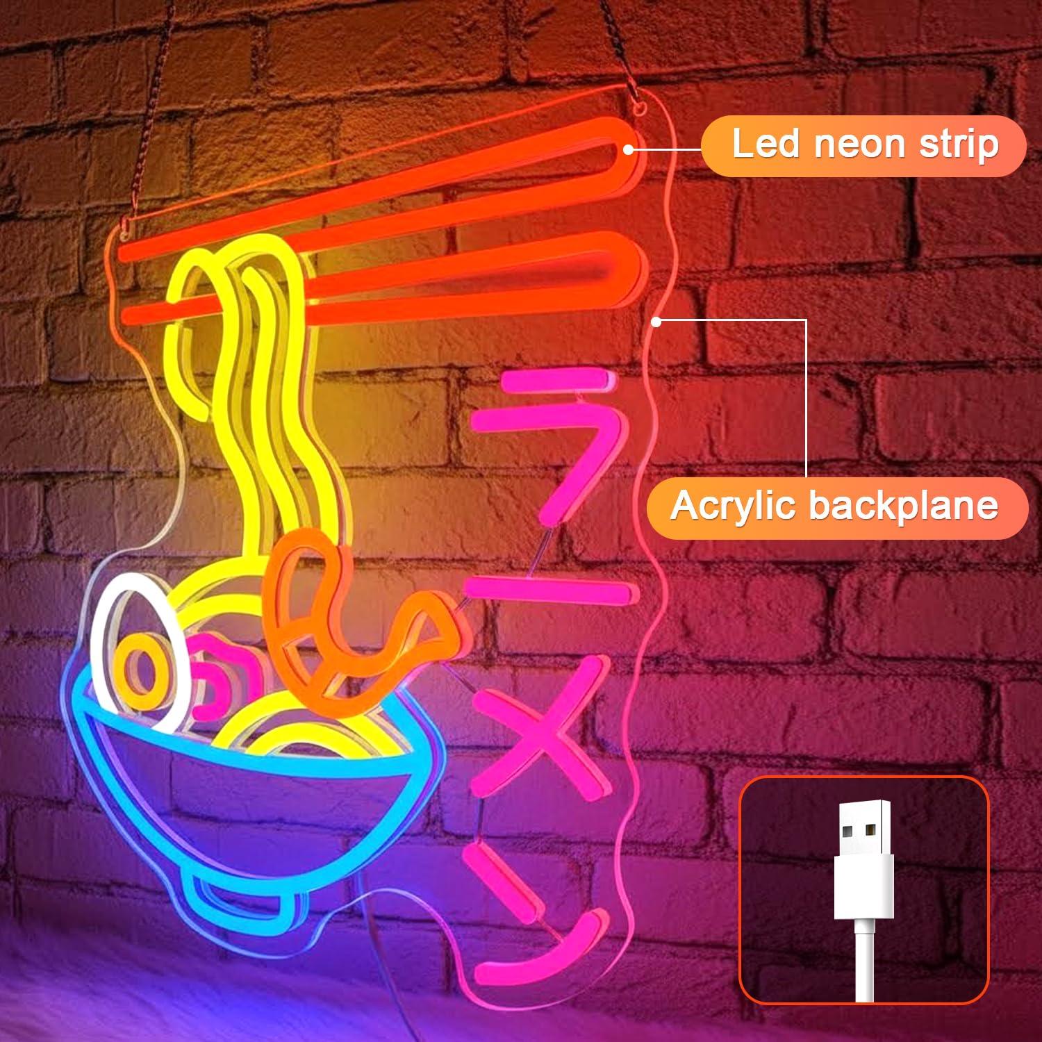 Enseigne néon LED Ramen, motif - Kitchen Decor Lighting avis et prix