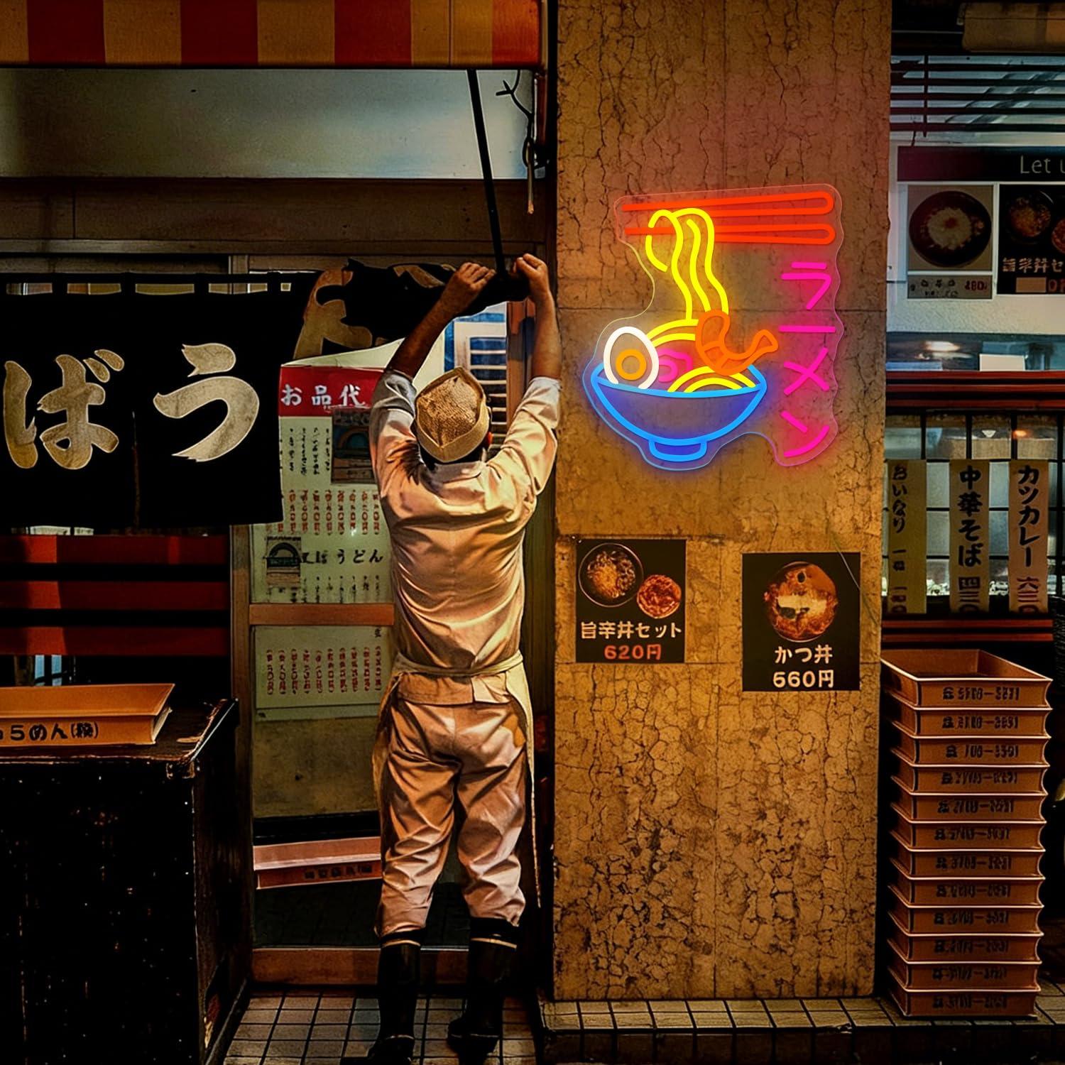 Enseigne néon LED Ramen, motif - Kitchen Decor Lighting avis et prix