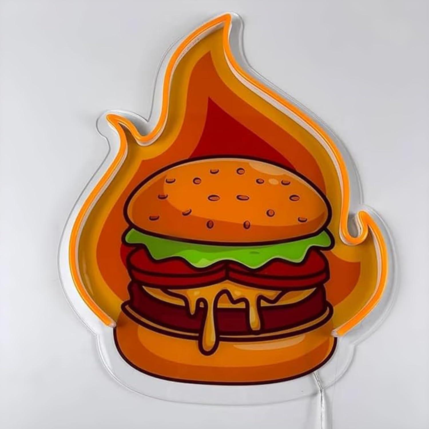 Enseigne néon LED Burger, Lumi - Kitchen Decor Lighting avis et prix